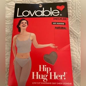 New LOVEABLE Sz Med ‘Hip Hugger’ Low Cut Waistband Silky Sheer Legwear